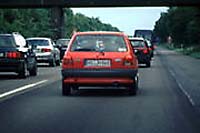 Stau und Rechts&uuml;berholer