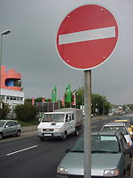 Einbahnstra&szlig;e: Radfahrer d&uuml;rfen nicht hinein!