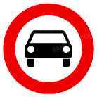 Verbot f&uuml;r Kraftwagen